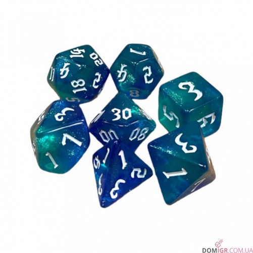 Набор кубиков - Double Color Glitter 7 Dice Set (в ассортименте)